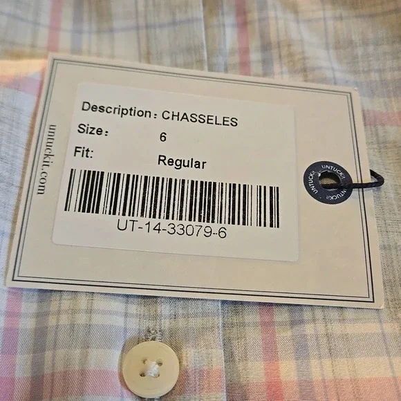 UNTUCKit Women’s 6 (Small) Chasseles UT-14-33079 Button Up Shirt Gray Plaid - Picture 5 of 10